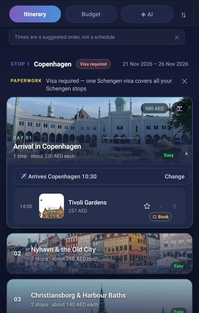 Copenhagen, Berlin and Prague in one Brimm trip, with the Schengen visa line